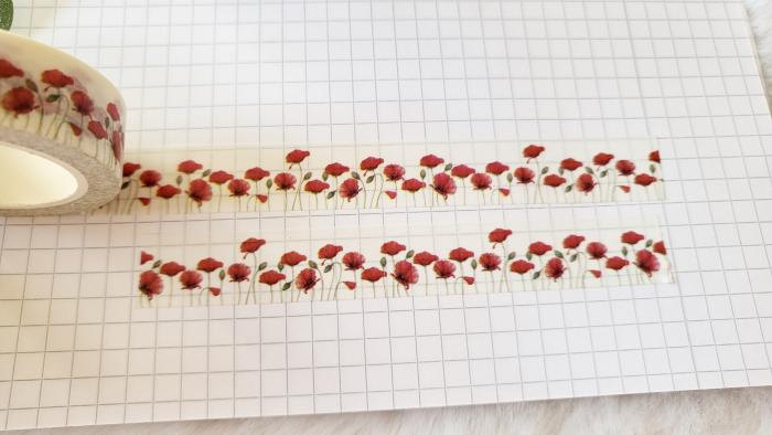 Washi Tape Mohnblumen